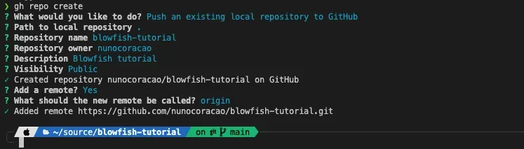 gh repo create example