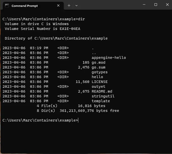 Docker init screenshot 1